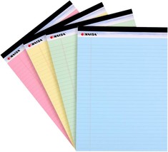 Ksu-5972 Kaisa Colored Legal Pad Writing Pads, 8 Point 5 X 11 Inch,, 4 Pads. - $31.63