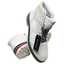 Nwt Nautica Msrp $99.99 Womens White Padded Collar Lace Up Hiking Boots Shoes 10 - £31.38 GBP