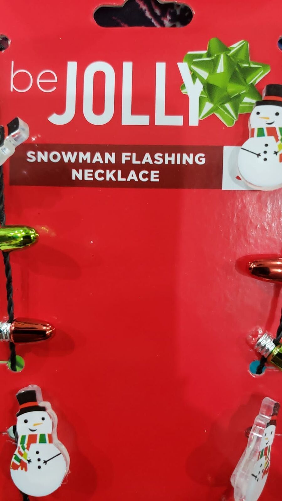 Be Jolly Snowman Flashing Necklace Item image 2