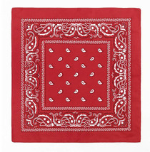 New Men's Premium 12 Pack Cotton Paisley Head Wrap Scarf Wristband Bandana Red - $18.76