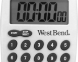 West Bend Easy to Read Digital Magnetic Kitchen Timer Features, White - £15.60 GBP