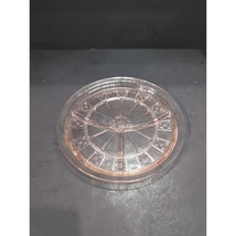 Doric Pattern Cake Plate, Vintage Pink Depression Glass, 9&quot; Section Cake... - $17.63 CAD