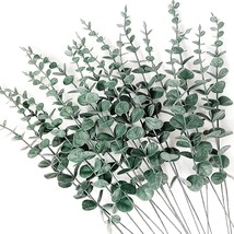 36Pcs Eucalyptus Stems Artificial Eucalyptus Leaves Fake Greenery Branches Stems - £22.55 GBP