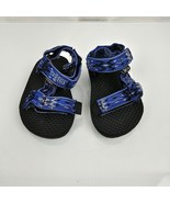 Teva Hurricane Sport baby Sandal Size 2/3 Black Blue Infant EUC - £12.04 GBP