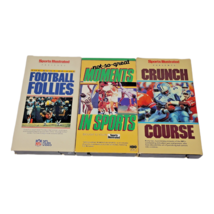 Lot of 3 Vintage Sports Illustrated VHS Tapes: Football Follies, Crunch ... - £11.66 GBP