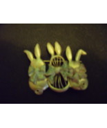 Bunny Trio Pin Silver Plate and Enamel - $22.00