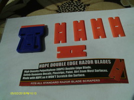 6 Pcs 1.5&quot; Plastic Edge Blade +ONE Compact BLUE Mini Razor Blade Decal S... - $4.99