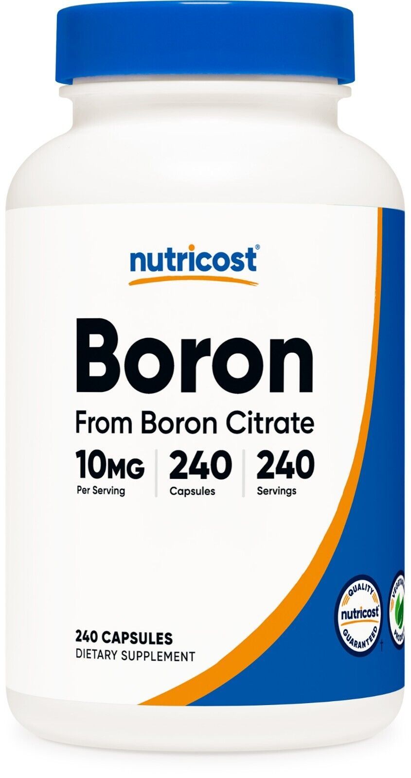 Nutricost Boron Capsules 10mg, 240 Vegetarian Capsules - $35.99