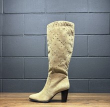 A.N.A. Brown Studded Faux Suede Knee High Boots Women’s 7 M - $34.96