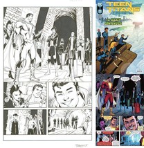 Teen Titans Academy #15 - LAST ISSUE - Tom Derenick Signed Original Art SHAZAM - £236.50 GBP