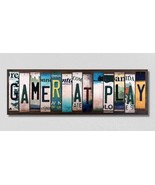 Gamer At Play License Plate Tag Strips Novelty Wood Signs - $74.64 CAD