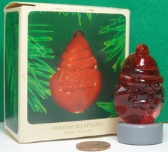 Hallmark Keepsake Ornament &quot;Holiday Sculptures&quot; Acrylic Santa   QX308-7 - £8.72 GBP
