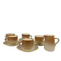 10pc Set Mikasa Japan Nature&#39;s Song Cup &amp; Saucers Sugar Bowl Creamer Stoneware - £34.00 GBP