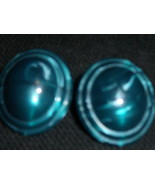 Vintage Teal Oval Post Earrings - $34.68 CAD