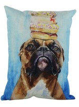 Watercolor Doughnut Boxer Pillow Cover - £32.51 GBP