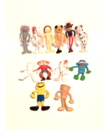 Vintage Bendy Bendable Rubber Toy Figures 4” Mixed Lot of 12 - $363.73 MXN