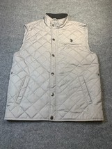u.s. polo assn men puffer vest medium silver - $41.09