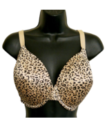 Playtex Secrets Bra 4139 Side Smoothing Plunge Underwire 36 DDD Leopard ... - $18.76