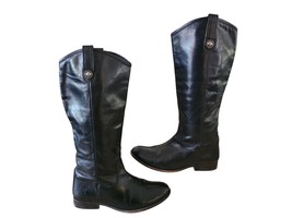 FRYE Melissa Tall Riding Women&#39;s Sz 9.5 B Leather Black Equestrian Work ... - $63.70