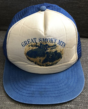Vintage Great Smoky Mountains Snapback Trucker Baseball Hat Adjustable One Size - £5.91 GBP