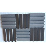 24 Pack Acoustic Foam Slanted Tiles 2 X 12 X 12 (Charcoal) * - £67.30 GBP