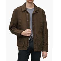 John Varvatos Collection Men&#39;s Jessie Field Jacket Relaxed Fit Wood Brown - £158.36 GBP