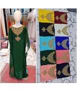 Wedding  Long Gown Dress Maxi Party Moroccan New Stylish Kaftan Kids Geo... - £48.15 GBP