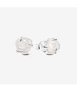 2024 Mother&#39;s Day Release 925 Sterling Silver White Rose in Bloom Stud E... - £12.94 GBP