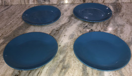 Royal Norfolk 7 1/2&quot; Blue Snack Dessert Appetizer Plates-Set Of 4-New-SH... - £38.84 GBP