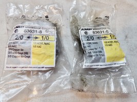 Amp Inc Miniwedge Connectors 83631-8 2ea 2/0-1/0 Grey/Yellow Aluminum Ta... - $12.49