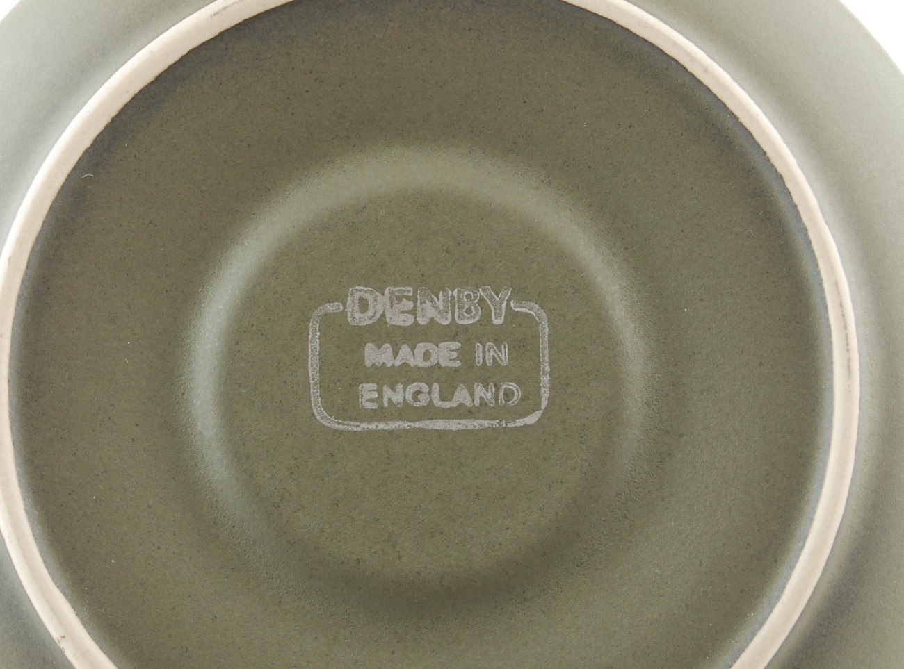 Denby Camelot Dark Olive Green Orphan Saucer New Stock Item image 2