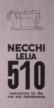 Necchi Lelia 510 manual instruction maintenance Hard Copy - £8.27 GBP