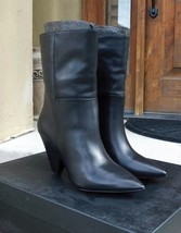 Black Leather Boots w/Cone Style Heel by ASH (Doll), size 37EU/6.5-7US, EPC - £78.06 GBP