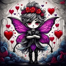  Gothic Valentine Fairy Clip Art 100 JPG Digital Download Bundle VOL 1 - $2.99