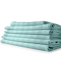 1800 Series Cotton Satin Feel Dobby Stripe Sheet Set - Assorted colors and sizes - £19.70 GBP