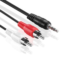 Headphone Jack Plug 3.5Mm Aux In To 2 Red White Rca Stereo Audio Y Cord ... - $15.99
