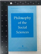 Philosophy of the Social Sciences, June 1993 Vol 23 No 2, Sage Journals - £15.69 GBP
