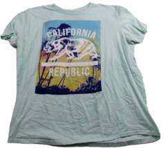 California Republic Mens Tee Shirt Bear Blue X Large Bowery Supply 2160 - £6.42 GBP