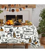 aoselan Halloween Waterproof Skeleton Spider Web Tablecloth 60x120 Inch - €11,95 EUR