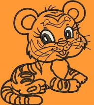 Tiger machine embroidery design - $1.95