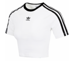 adidas 3-Stripes Baby Crop Tee Women&#39;s T-shirts Casual Sport Asia-Fit NW... - $54.81