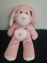 Princess Soft Toys Bunny Rabbit Plush Stuffed Animal Pink Stripes Belly Button - £19.40 GBP