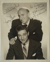 Jimmy Durante &amp; Garry Moore Signed Photo - The DURANTE-MOORE Show w/COA - £335.41 GBP