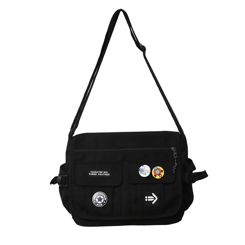 Harajuku Men Nylon Crossbody Bags for Women Messenger Bag Girls School B... - £23.63 GBP
