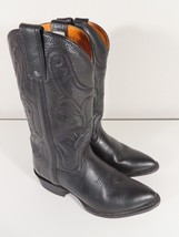 Frye Womens Boots Size 8 B Black Leather Cowboy Boots Bruce Pull On Style - £78.85 GBP