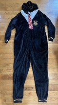 Harry Potter Hogwarts Bodysuit Women’s Xxl 2XL One Piece Zipper Hood Sleepwear - £23.18 GBP