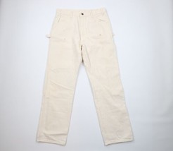 Vintage 90s Dickies Mens 34x34 Distressed Spell Out Wide Leg Painter Pants Cream - £50.73 GBP