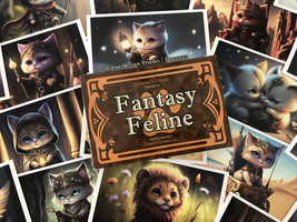 The Fantasy Feline Tarot 78 Postcard Set - £19.91 GBP