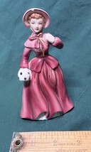 Ceramic Figurine of Lady in Red Dress “Miss Marilyn B2886” Napco-Japan ~5 3/4&quot;T - £11.79 GBP