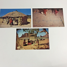 Native American Navajos Weaving Hogan Baby Dry Paintings Big Postcards lot of 3 - £7.71 GBP